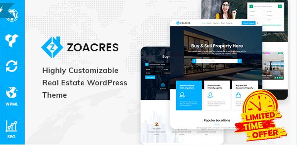 Zoacres – Real Estate WordPress Theme