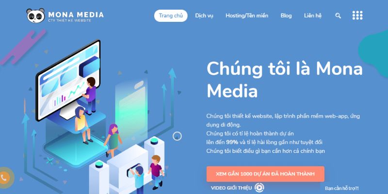 Mona Media - Đơn vị thiết kế website theo mẫu chuyên nghiệp