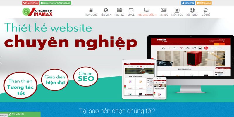 Vinamax Việt Nam - Đơn vị thiết kế web chuẩn SEO