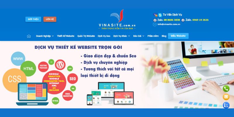 Vinasite Việt Nam - Đơn vị thiết kế website chất lượng